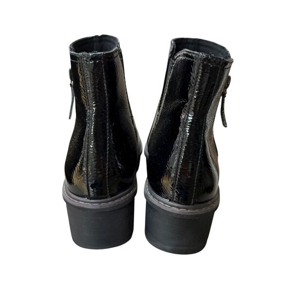 Clarks Collection Airabell Zip Wedge Ankle Boots Patent black 9.5 - Picture 3 of 8
